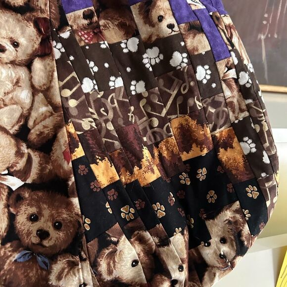 Patchwork Teddy Bear Tote Bag - Picture 4 of 16
